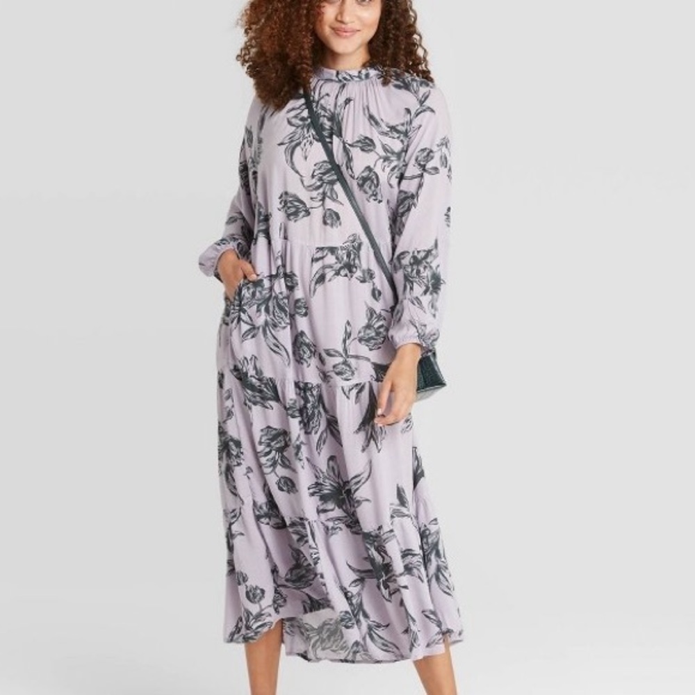 A New Day Women's Long Sleeve Tiered Dress‎